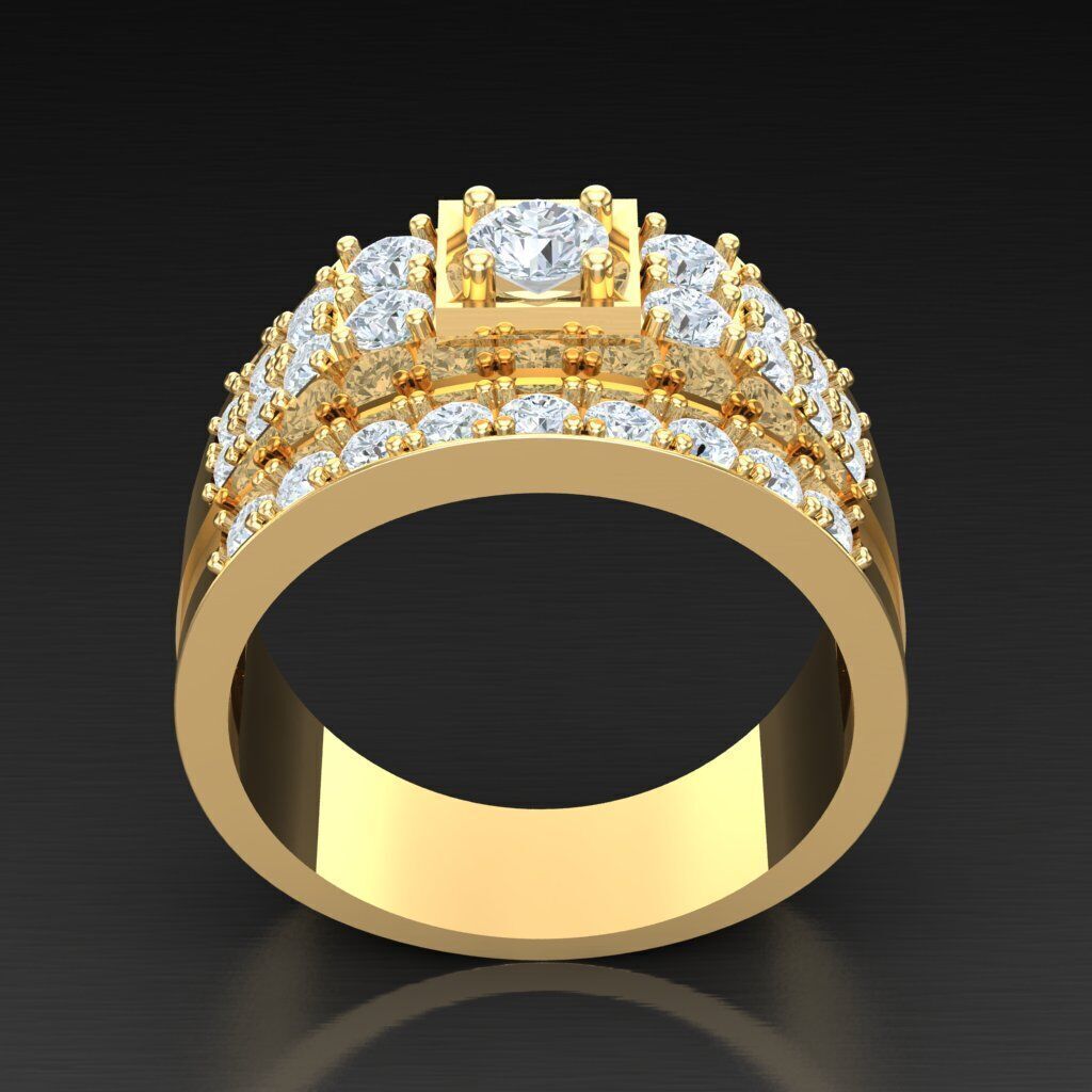 Elite Men Rings Collection 4MR054 3D print model_4