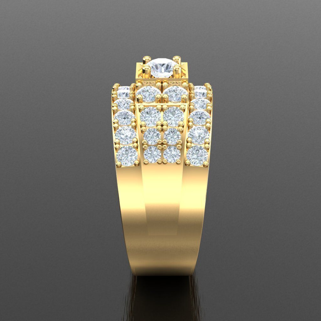 Elite Men Rings Collection 4MR054 3D print model_13