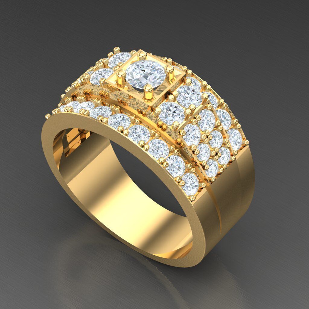 Elite Men Rings Collection 4MR054 3D print model_8