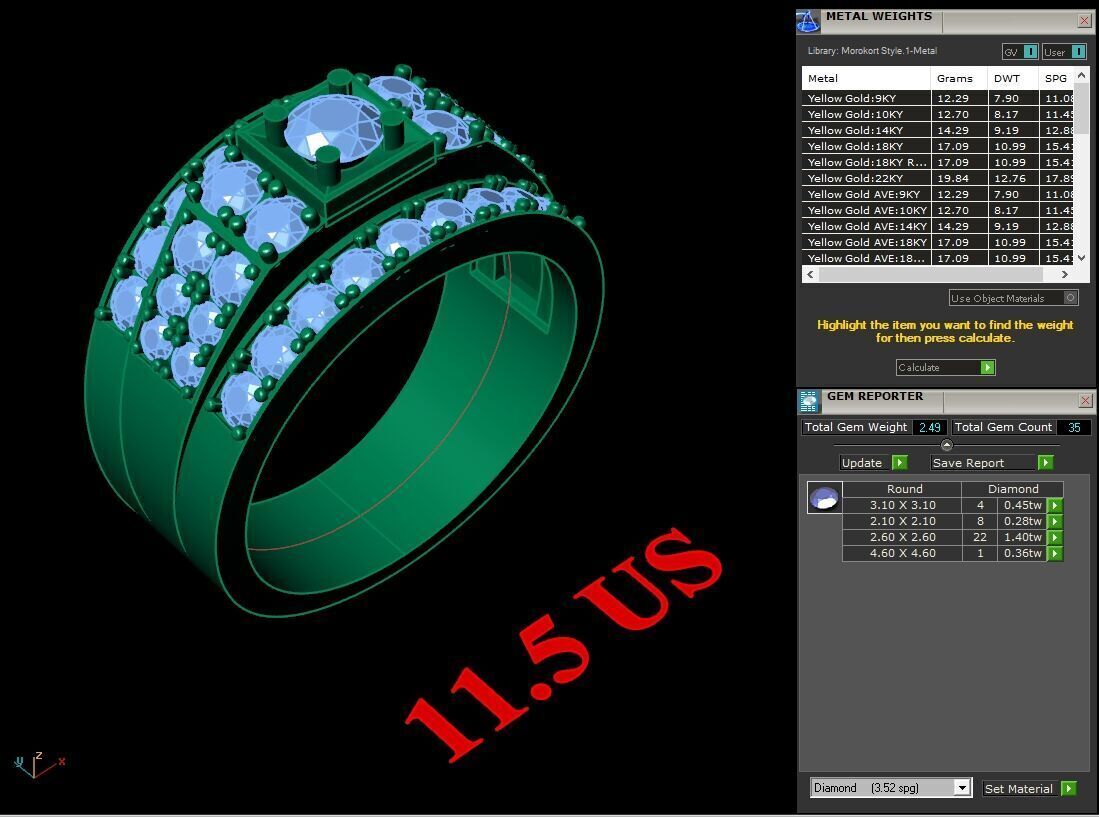 Elite Men Rings Collection 4MR054 3D print model_1