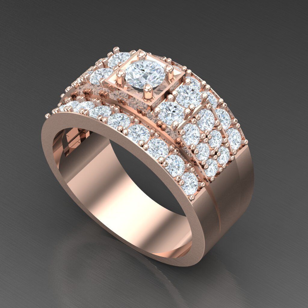 Elite Men Rings Collection 4MR054 3D print model_5