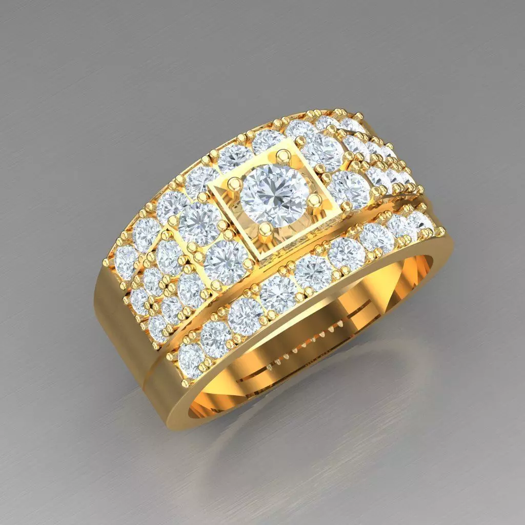 Elite Men Rings Collection 4MR054 3D print model_0