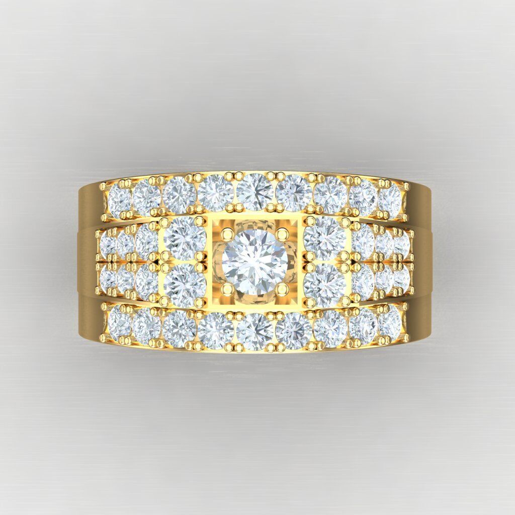 Elite Men Rings Collection 4MR054 3D print model_10