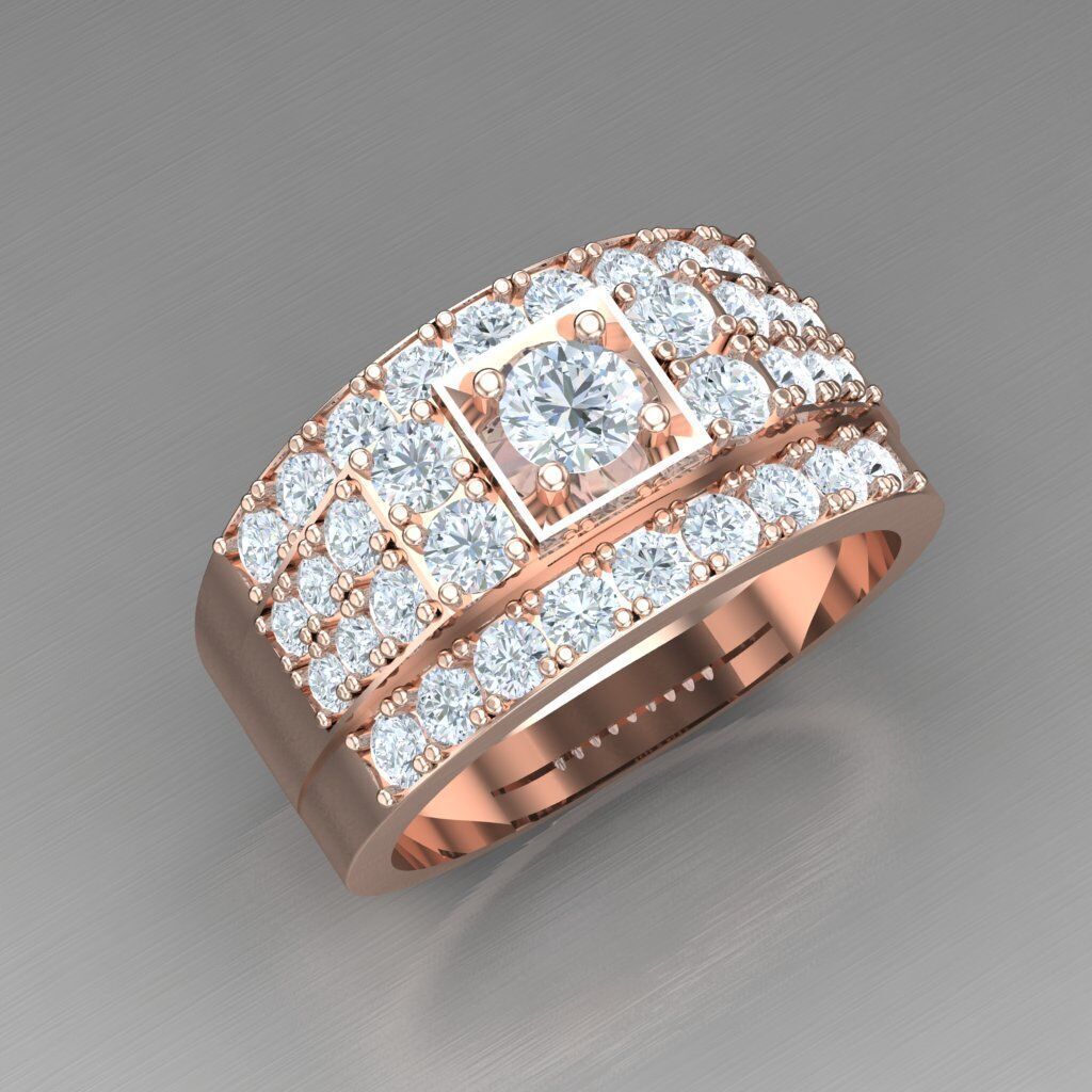 Elite Men Rings Collection 4MR054 3D print model_11