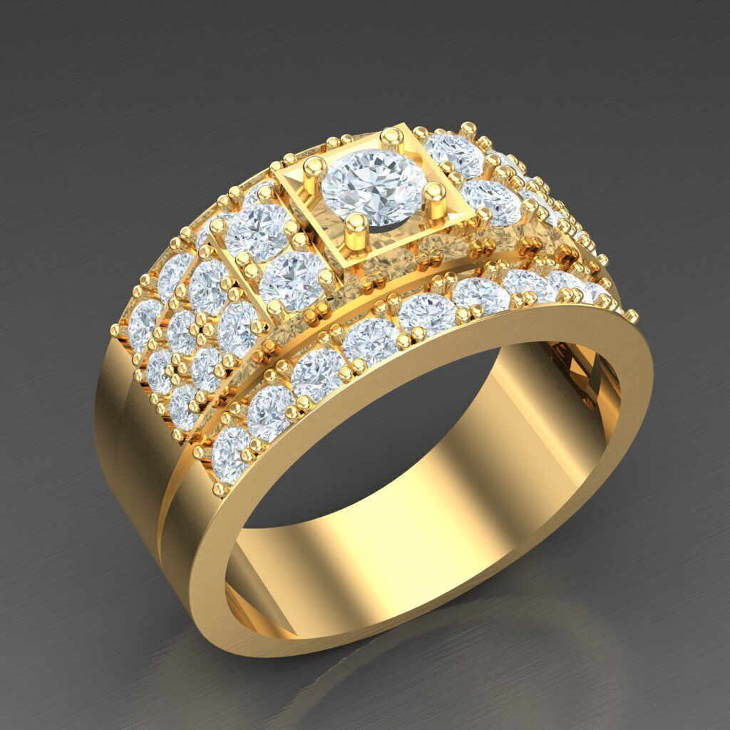 Elite Men Rings Collection 4MR054 3D print model_2