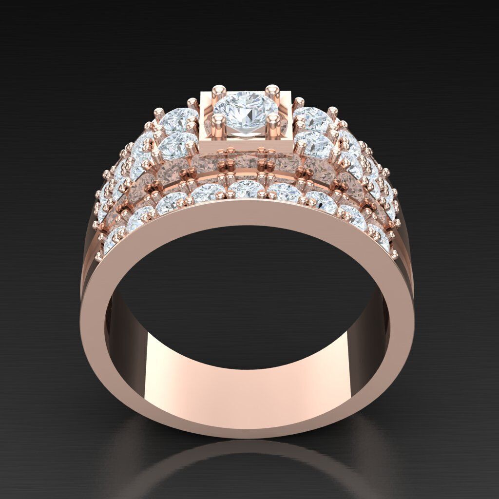 Elite Men Rings Collection 4MR054 3D print model_3