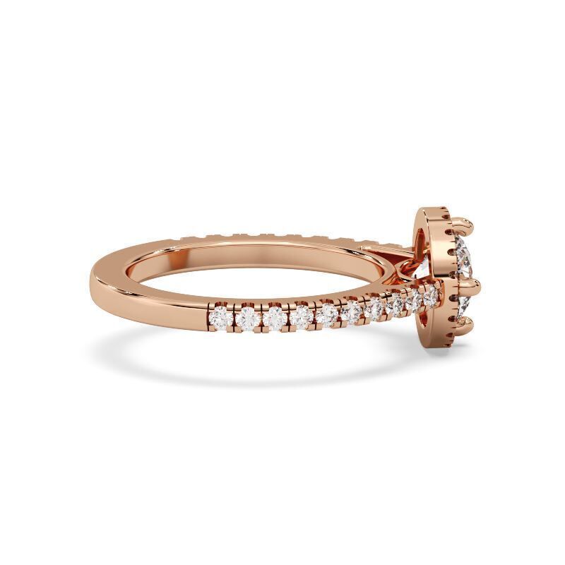 Round Cut Diamond Ring 3D print model_7