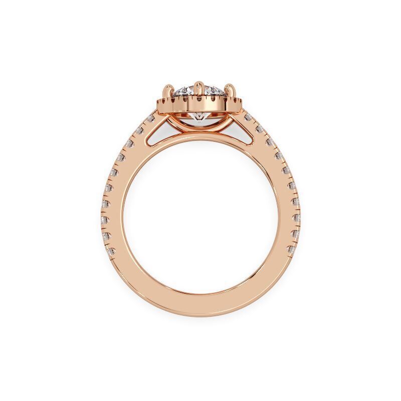 Round Cut Diamond Ring 3D print model_6