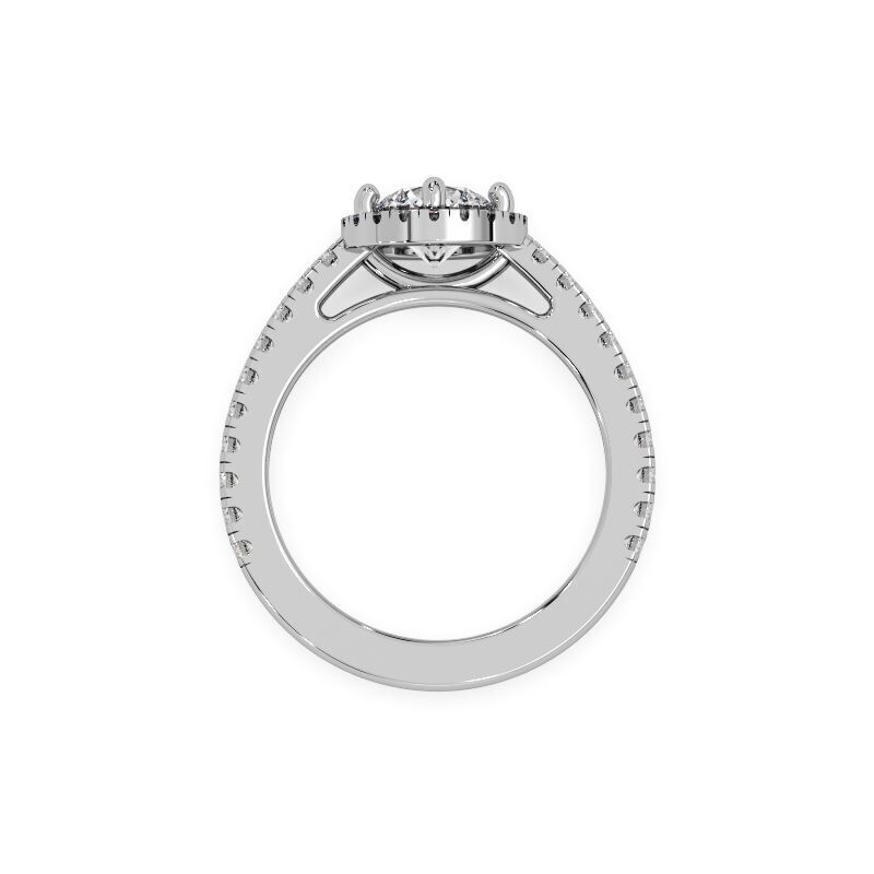 Round Cut Diamond Ring 3D print model_11