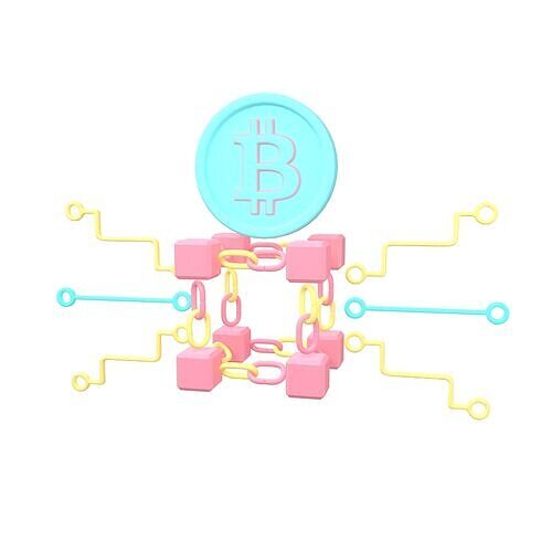 Crypto Network Icon v1 003 Low-poly 3D model