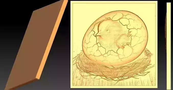 1 chicken CNC Relief Model