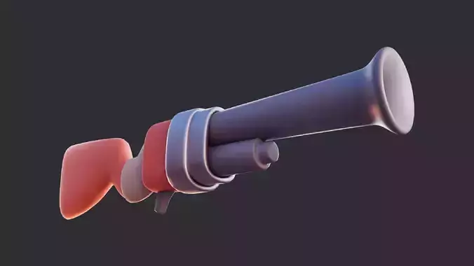 Low Poly Stylized Shotgun