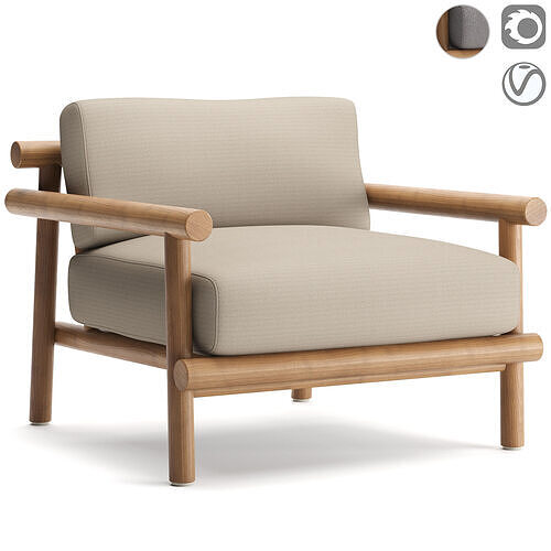 Ayana Outdoor Armchair 3D model