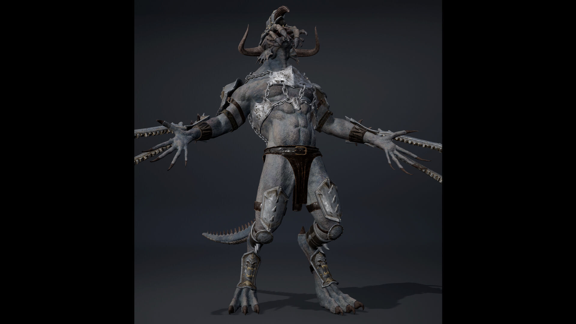 Obsidian Brutal Arm1 Brutal Low-poly 3D model_4