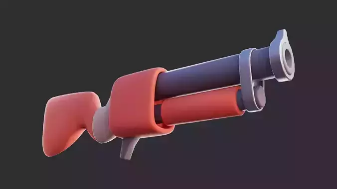 Low Poly Stylized Shotgun