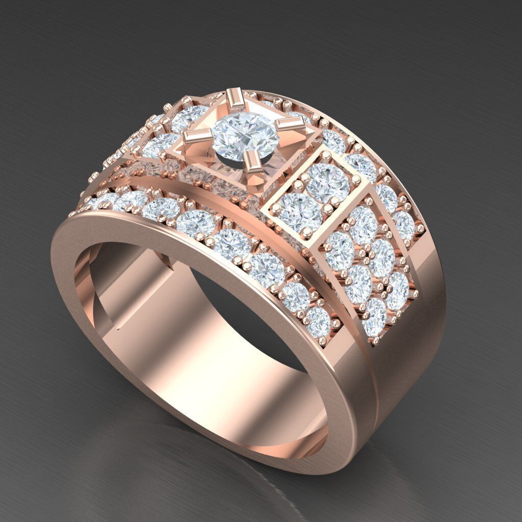 Elite Men Rings Collection 4MR047 3D print model_5