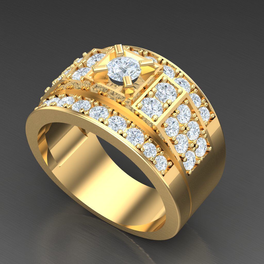 Elite Men Rings Collection 4MR047 3D print model_8