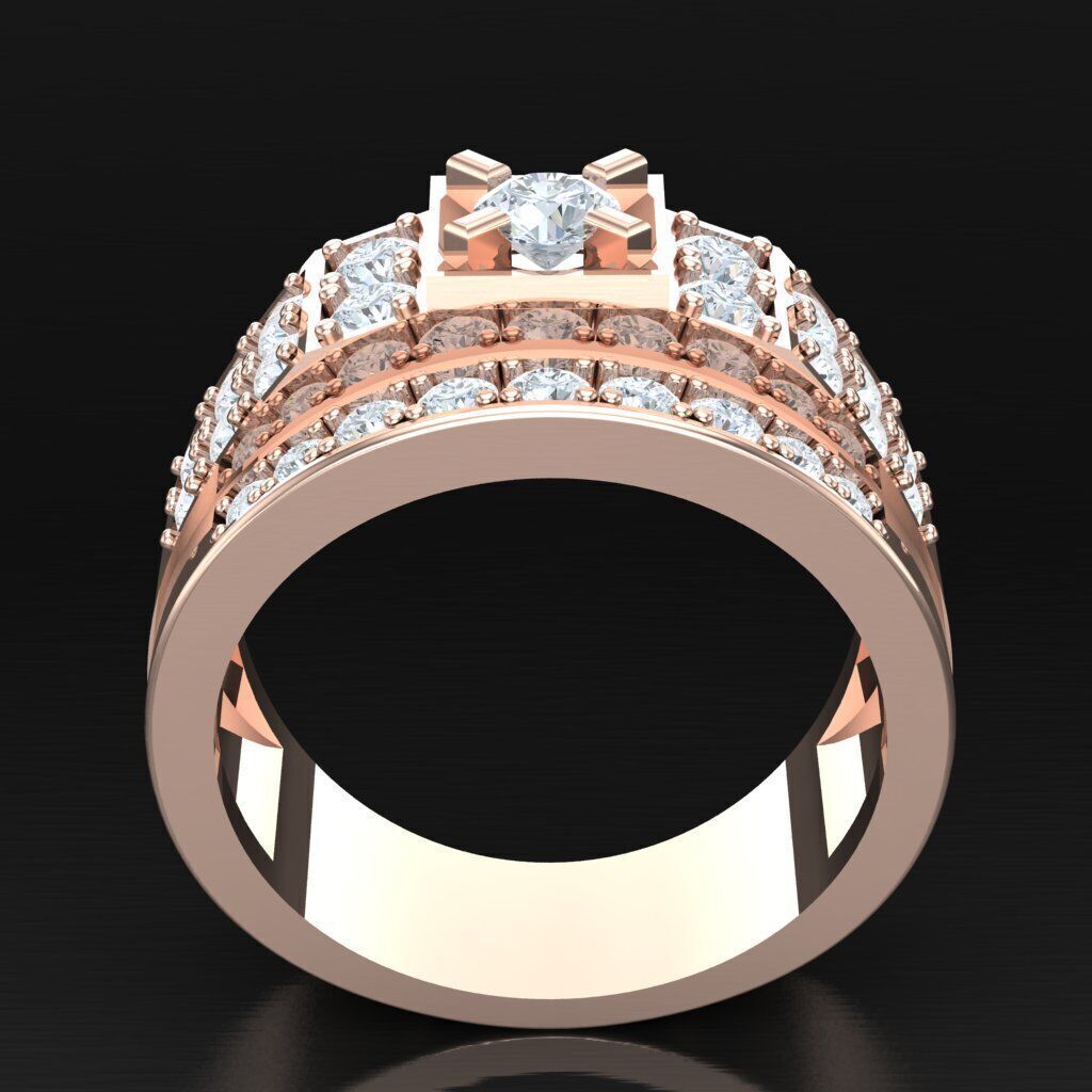Elite Men Rings Collection 4MR047 3D print model_3