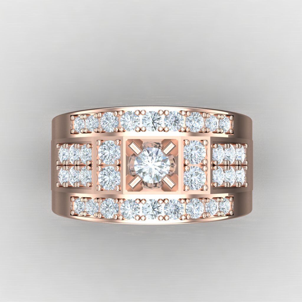 Elite Men Rings Collection 4MR047 3D print model_9