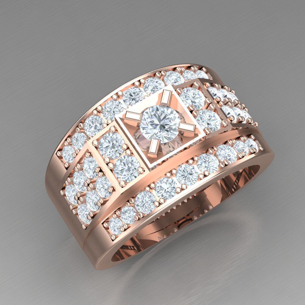 Elite Men Rings Collection 4MR047 3D print model_11