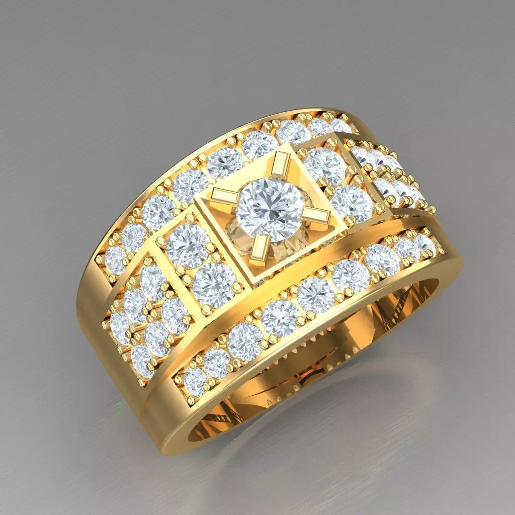 Elite Men Rings Collection 4MR047 3D print model_0