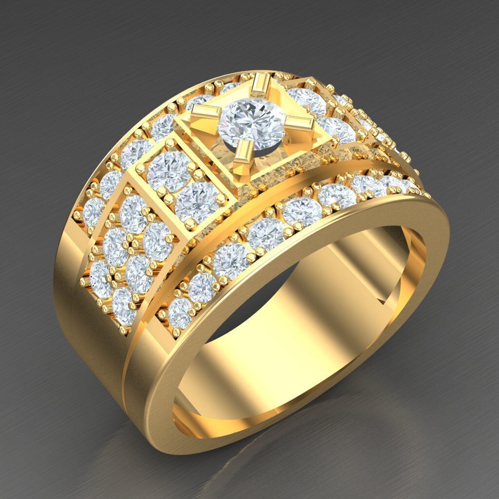 Elite Men Rings Collection 4MR047 3D print model_2