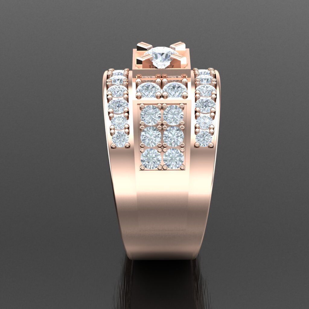 Elite Men Rings Collection 4MR047 3D print model_12