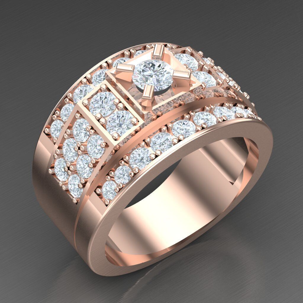 Elite Men Rings Collection 4MR047 3D print model_7