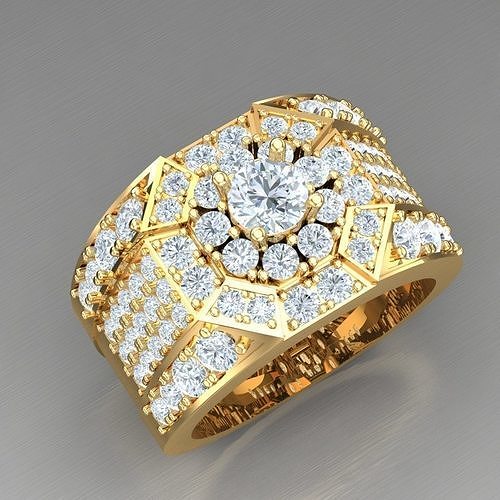 Elite Men Rings Collection 4MR042 3D print model