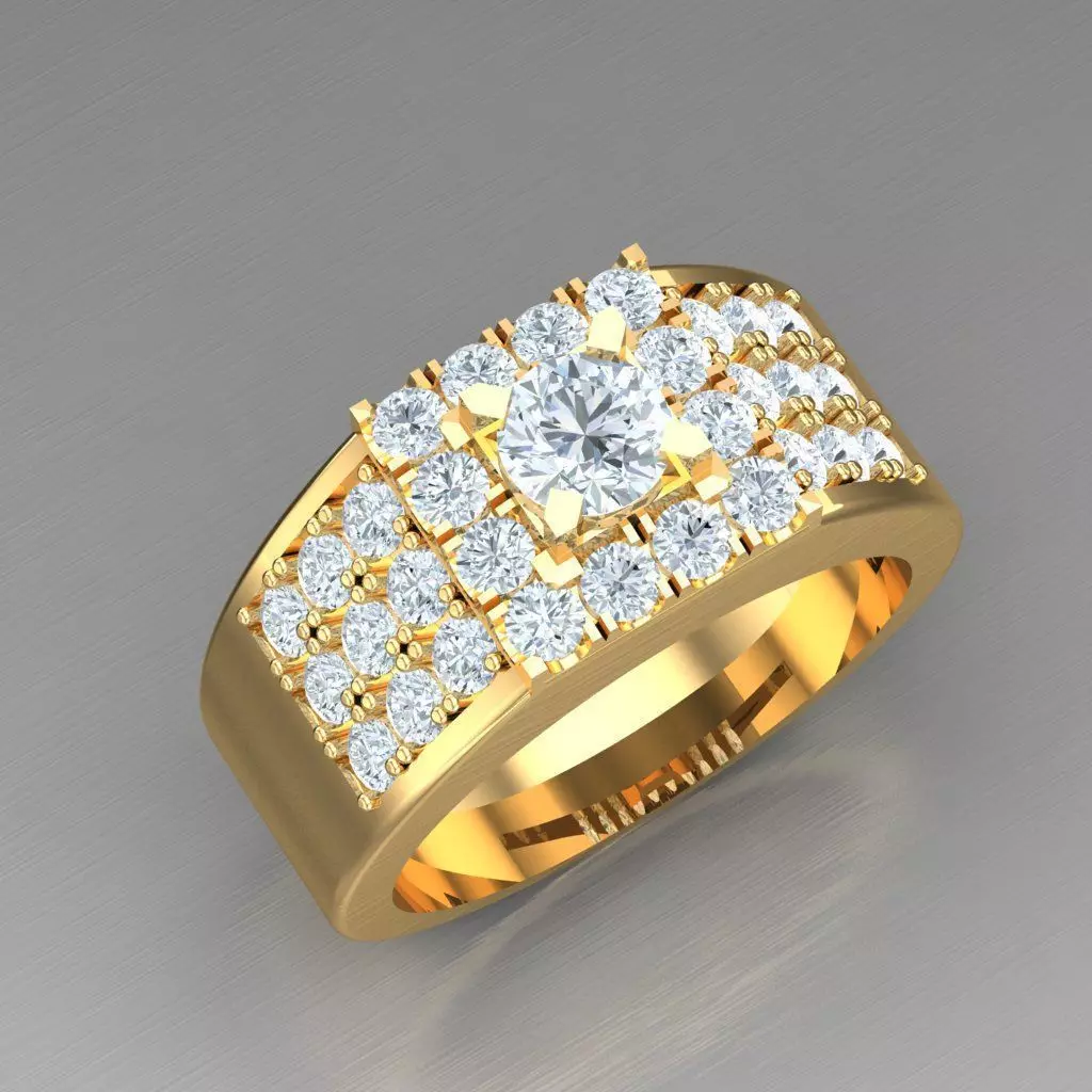 Elite Men Rings Collection 4MR041 3D print model_0