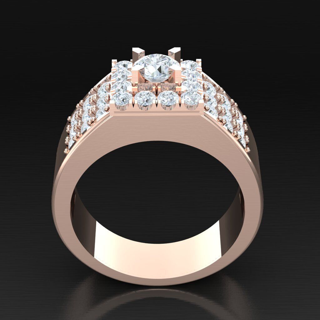 Elite Men Rings Collection 4MR041 3D print model_3