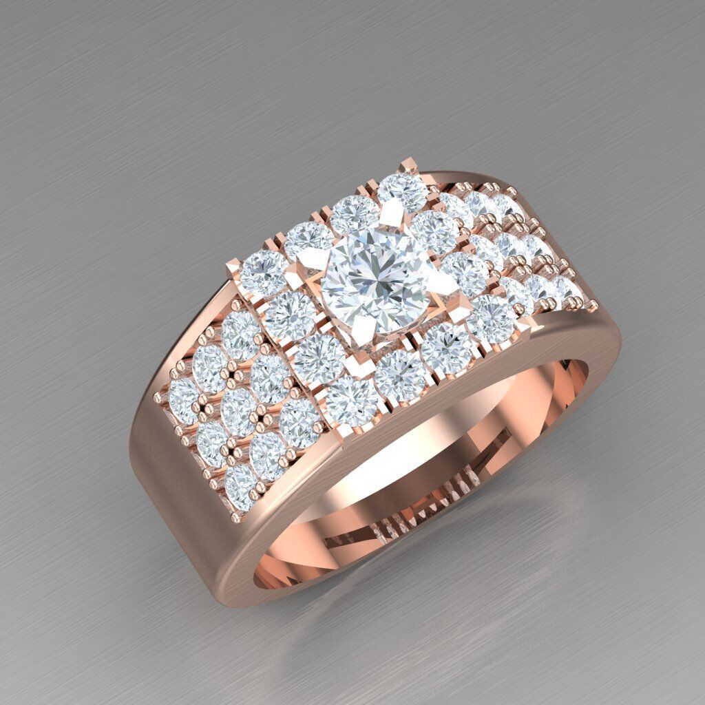 Elite Men Rings Collection 4MR041 3D print model_11