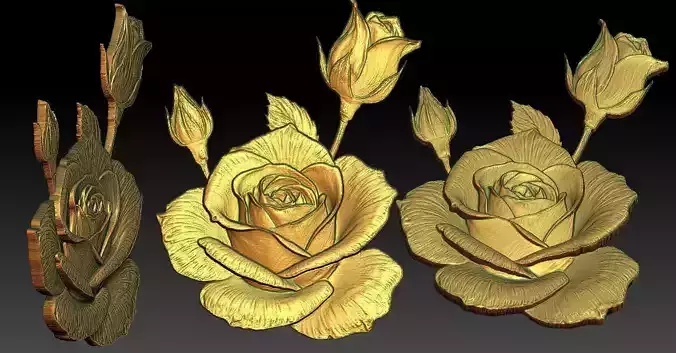 16 Rose CNC Relief Model