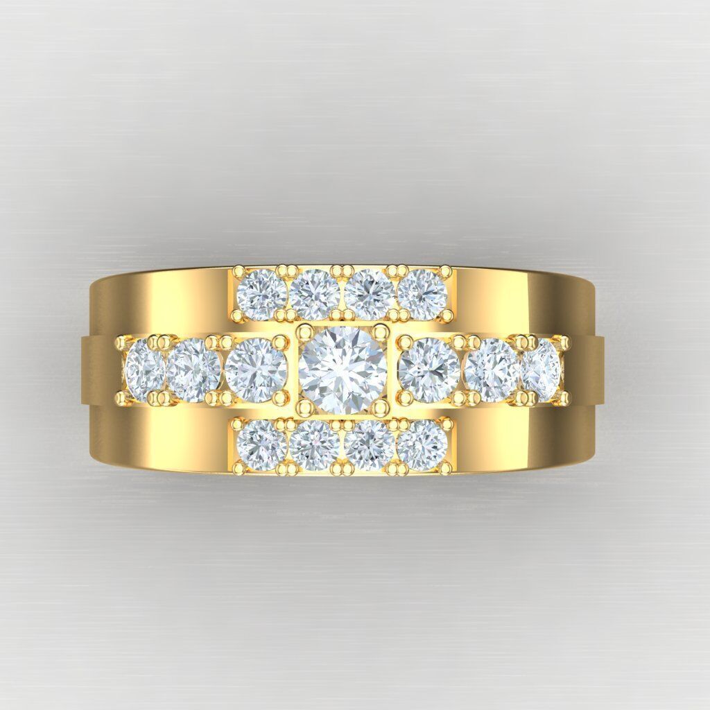 Elite Men Rings Collection 4MR030 3D print model_10