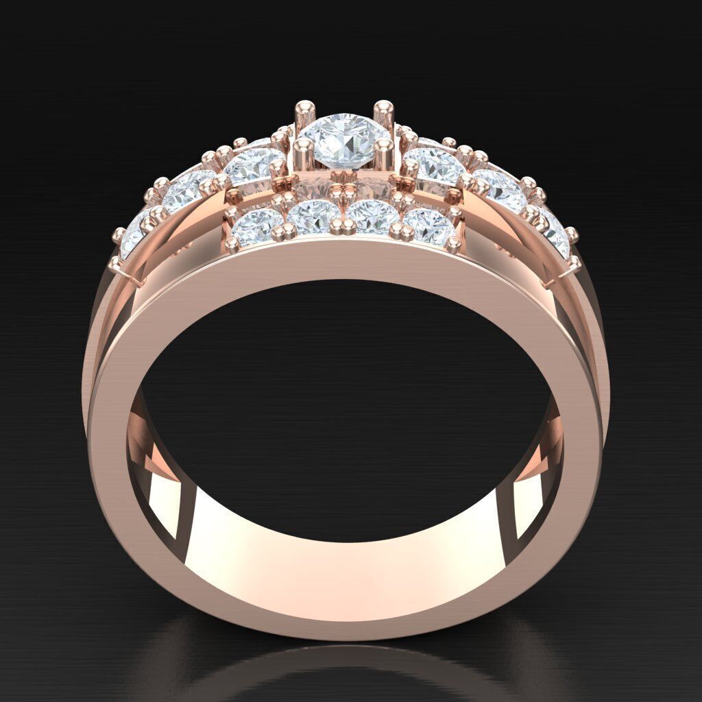 Elite Men Rings Collection 4MR030 3D print model_3