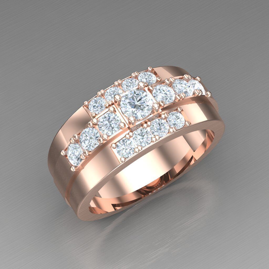 Elite Men Rings Collection 4MR030 3D print model_11