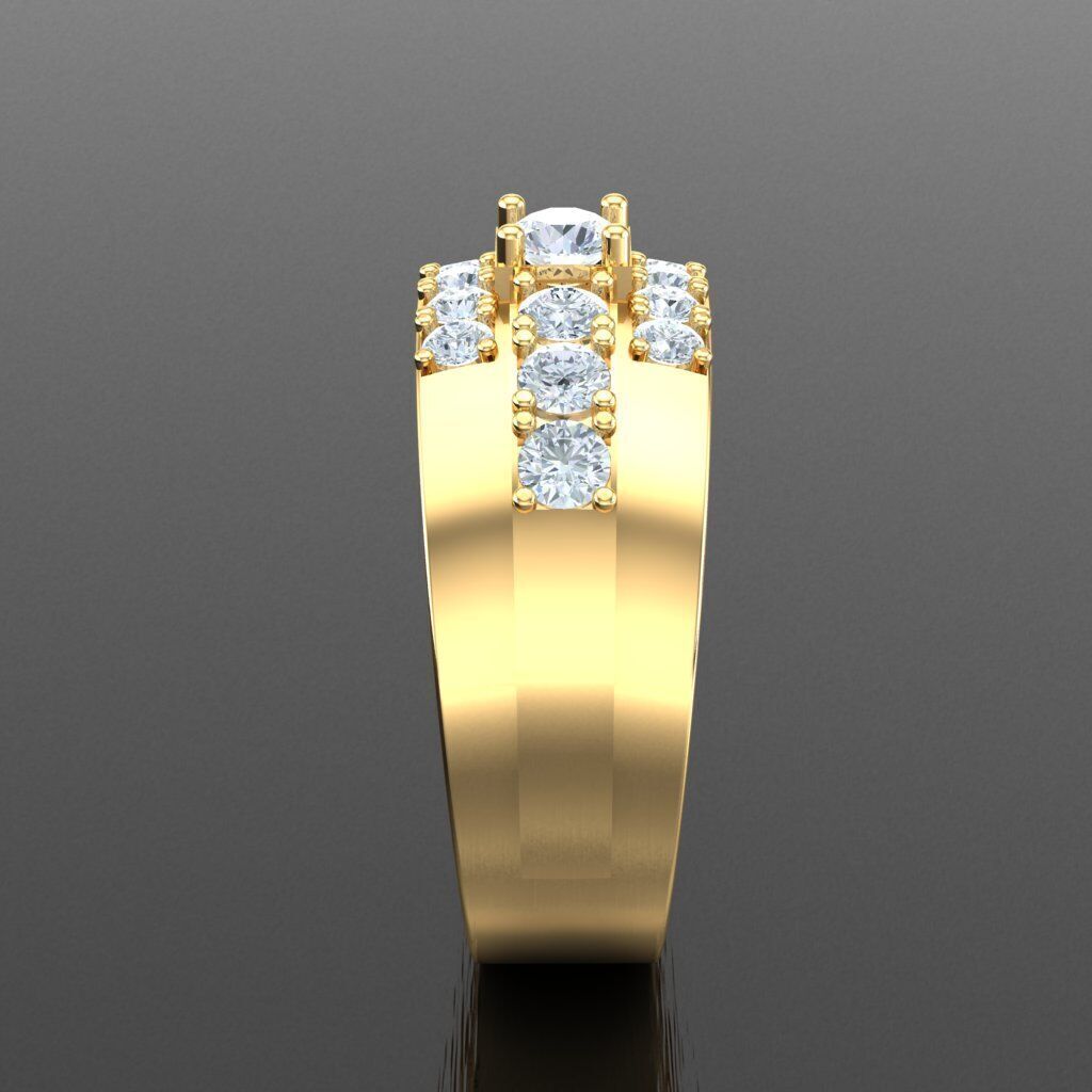 Elite Men Rings Collection 4MR030 3D print model_13