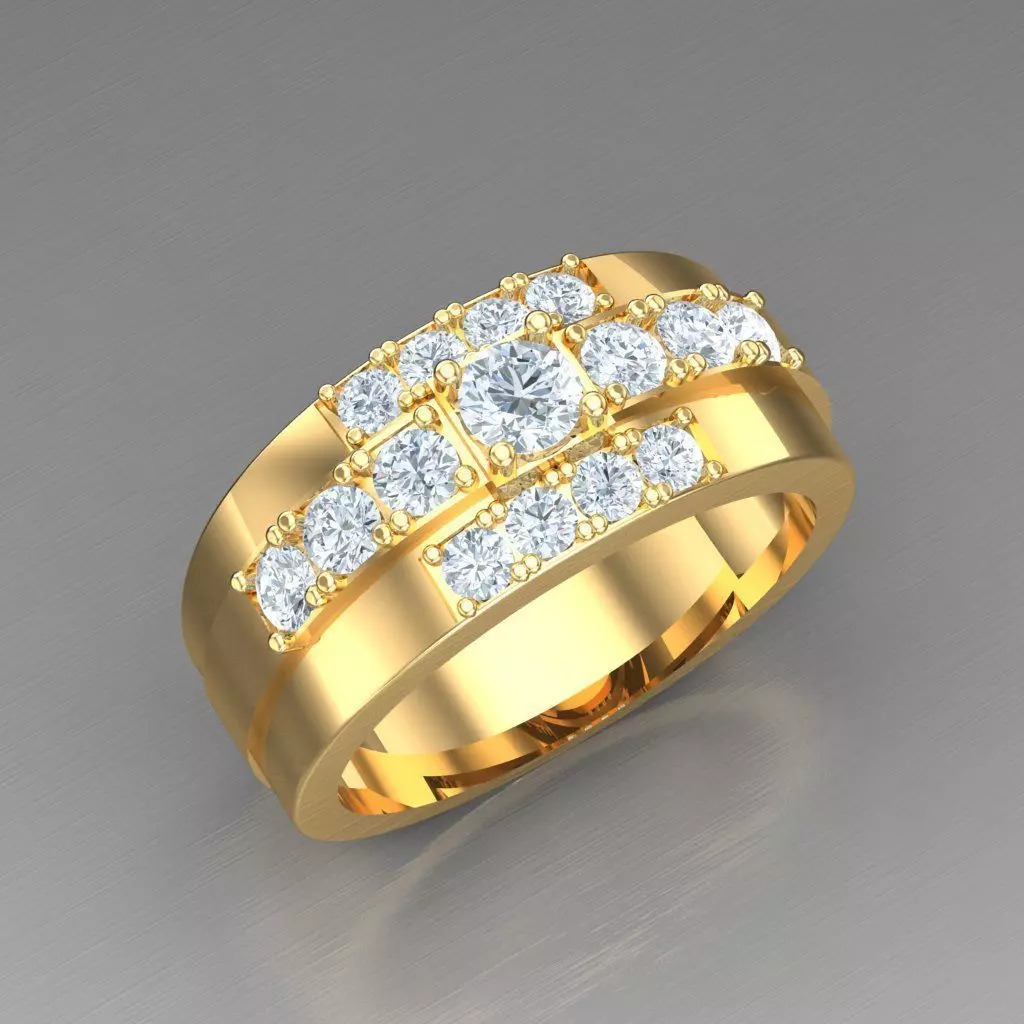 Elite Men Rings Collection 4MR030 3D print model_0