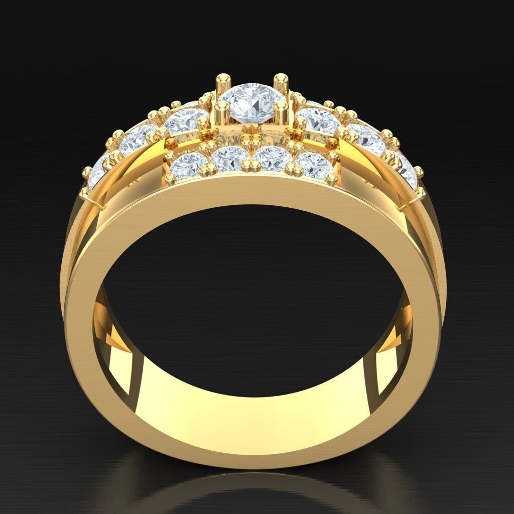 Elite Men Rings Collection 4MR030 3D print model_4