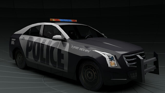 Cadillac CTS Low-poly 3D model