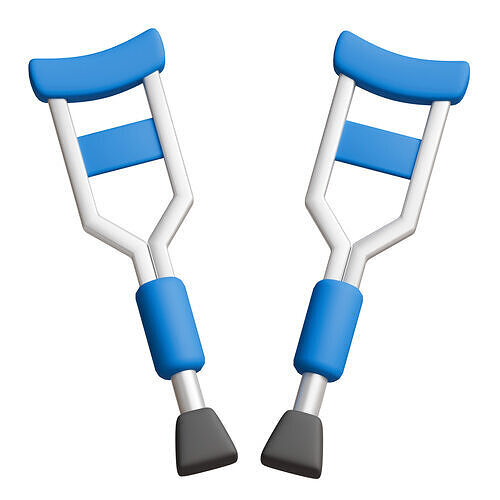 Crutches Free low-poly 3D model