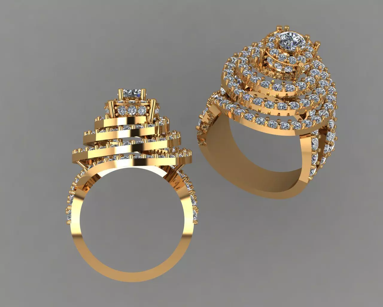 Stylish 3D Ring Model for Jewelry Making And printing Code R16 3D print model