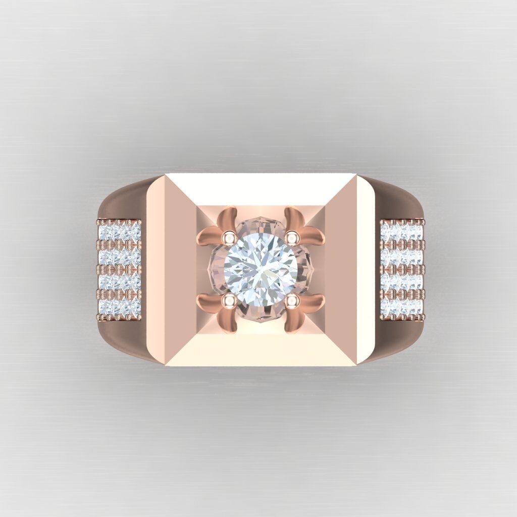 Elite Men Rings Collection 4MR025 3D print model_9