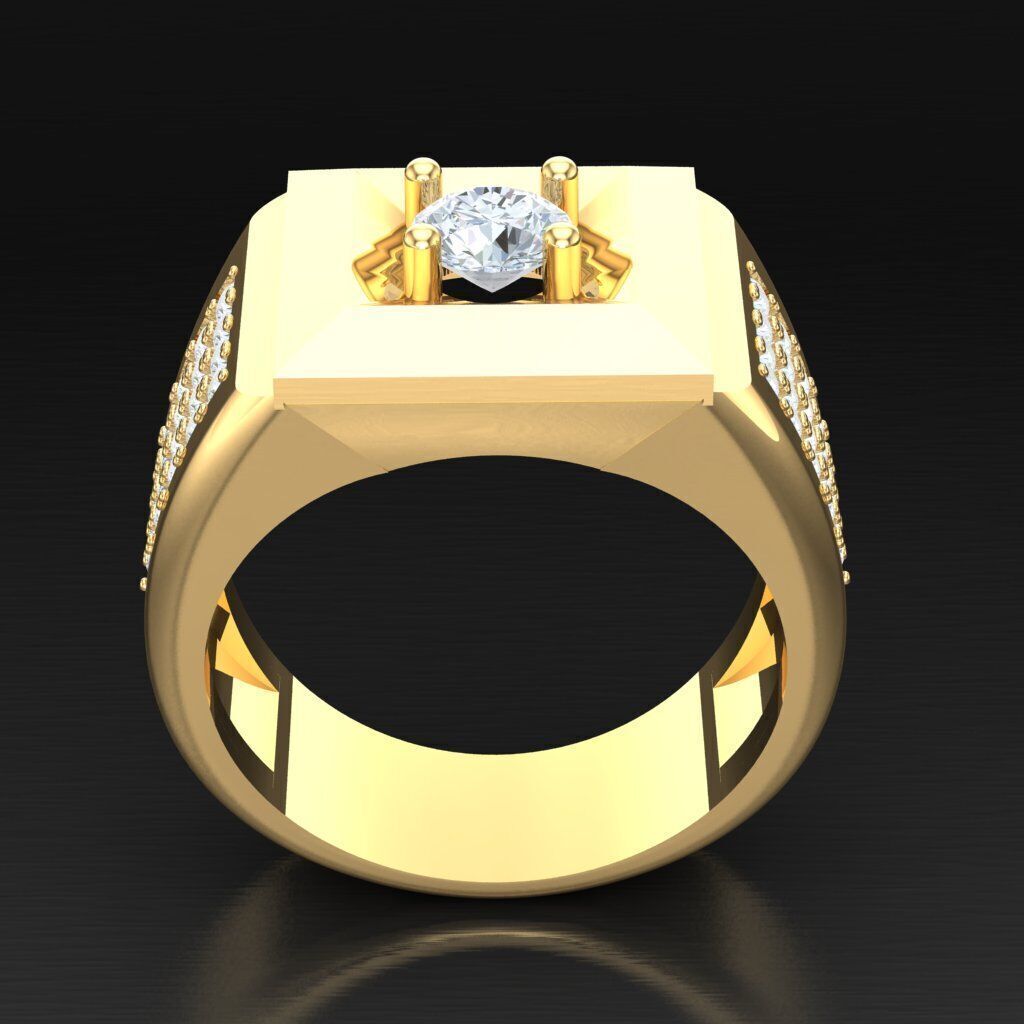 Elite Men Rings Collection 4MR025 3D print model_4