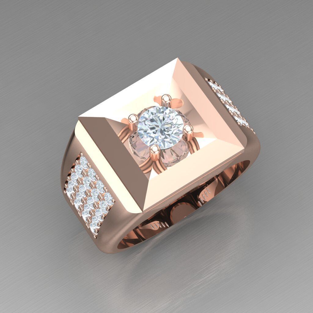 Elite Men Rings Collection 4MR025 3D print model_11