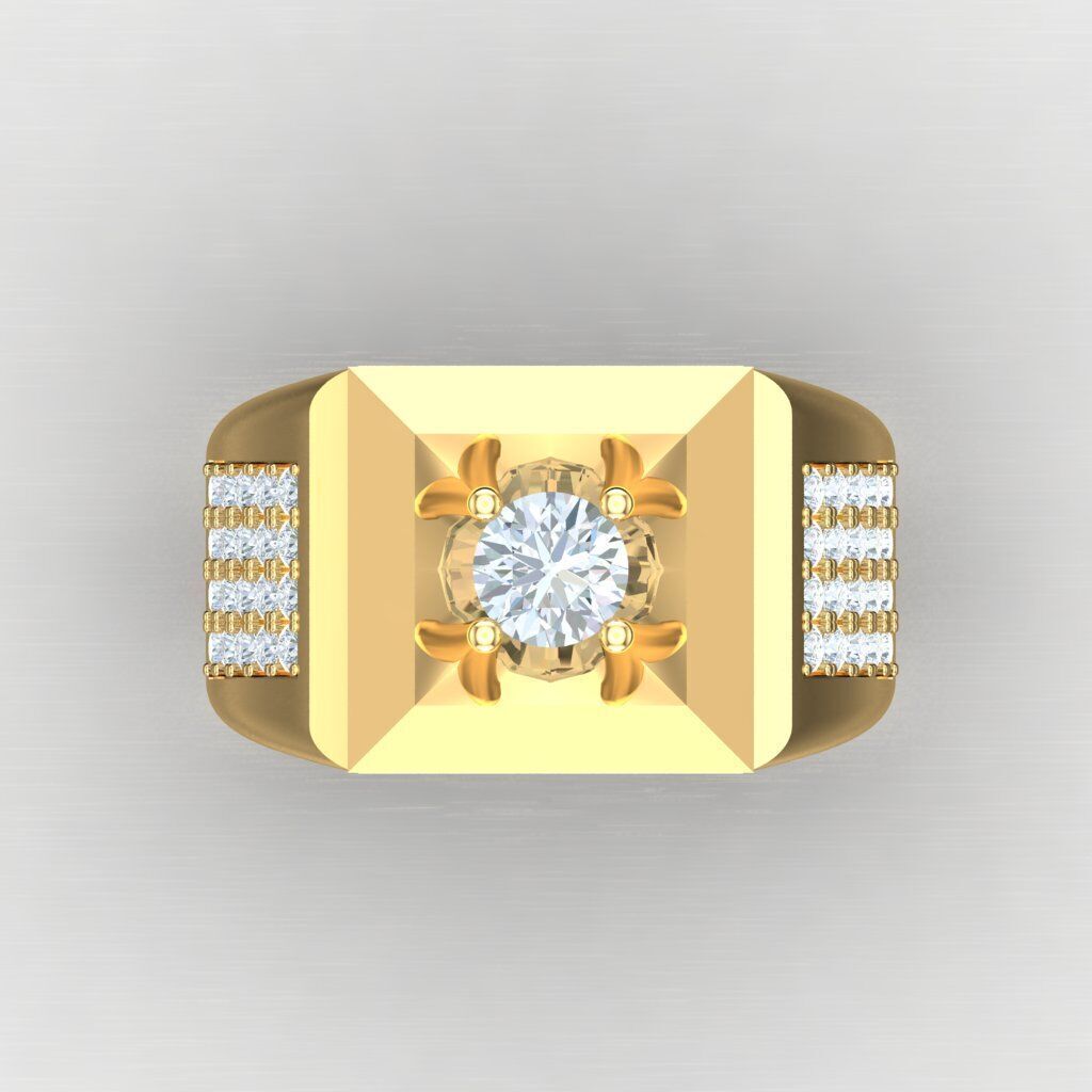 Elite Men Rings Collection 4MR025 3D print model_10