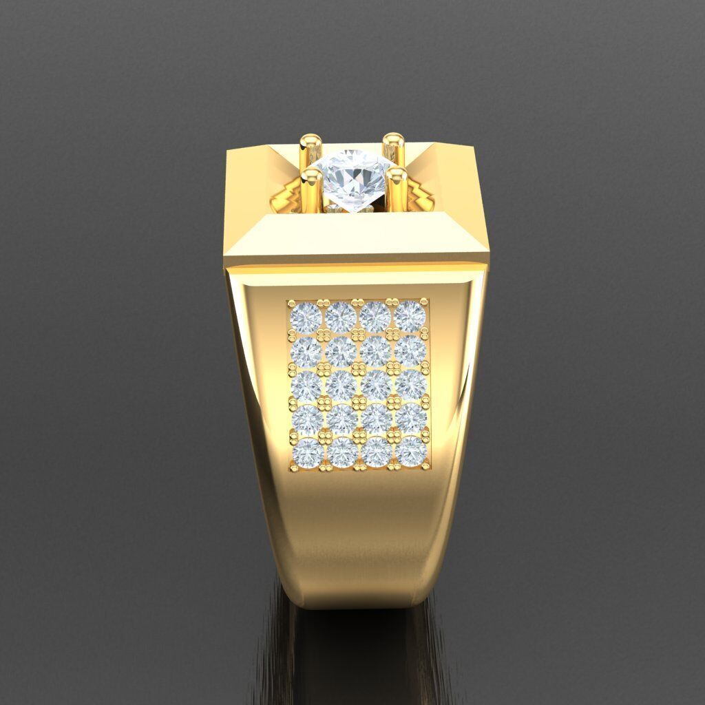 Elite Men Rings Collection 4MR025 3D print model_13
