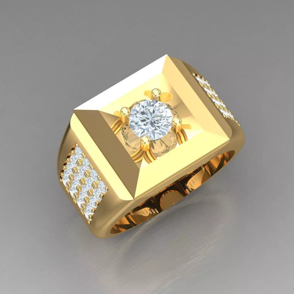 Elite Men Rings Collection 4MR025 3D print model_0