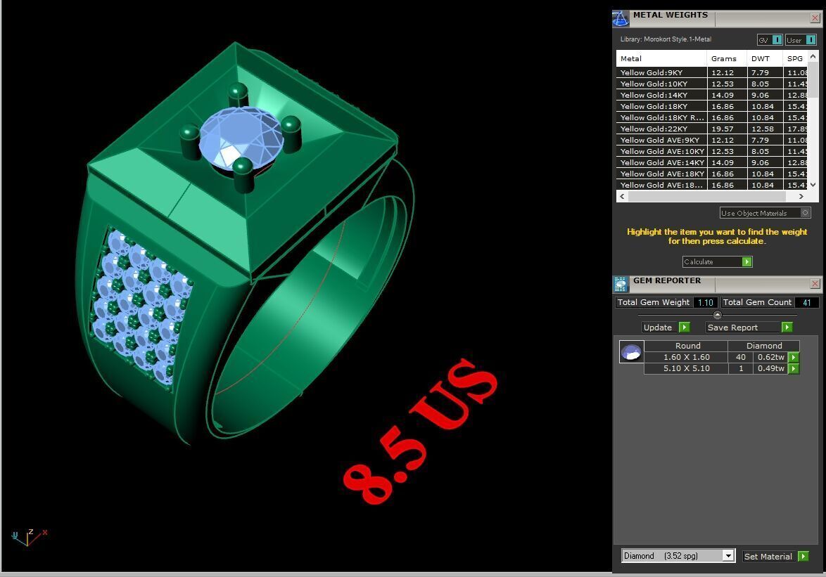 Elite Men Rings Collection 4MR025 3D print model_1