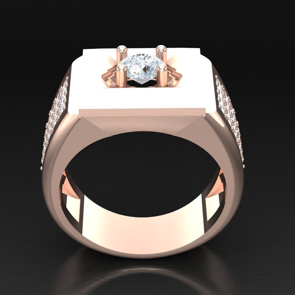 Elite Men Rings Collection 4MR025 3D print model_3